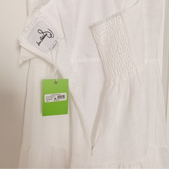 NWT Sam Edelman White Checkered Halter Midi Dress - Picture 8 of 9